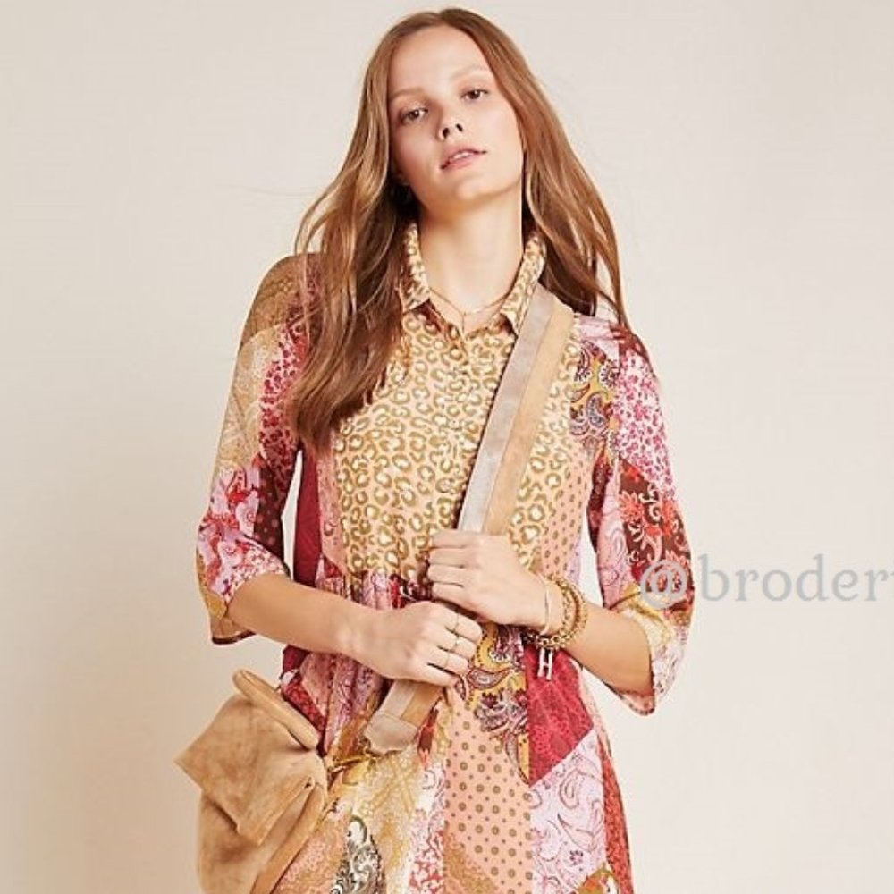 Anthropologie Benedetta Silk Tunic dress - Picture 7 of 11